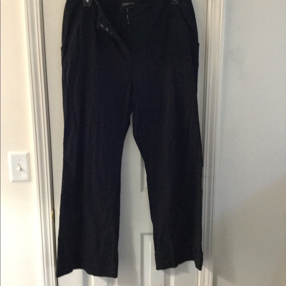Black trousers with cuff bottom